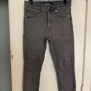 Express gray skinny